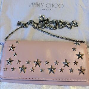 Jimmy Choo NINO Pink Star-Embellished Long Wallet
